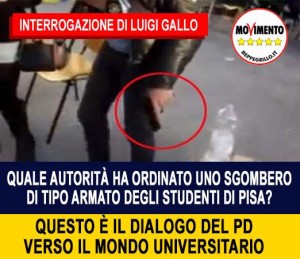 Alfano riferisca sull’irruzione armata a Pisa contro gli studenti
